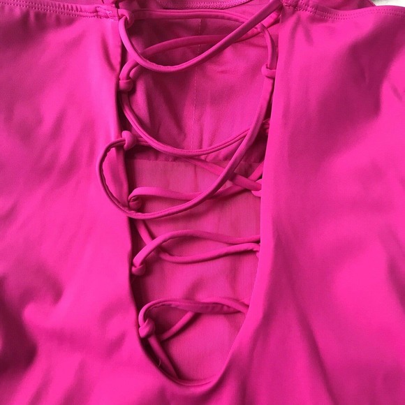 Pink Women's One Piece Swimsuit - Picture 7 of 8